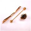 Image 1 : Set of 3 Tie Bars & Tie Pin Walter E Hayward 14K GF, Tiger Eye & Gold Tone