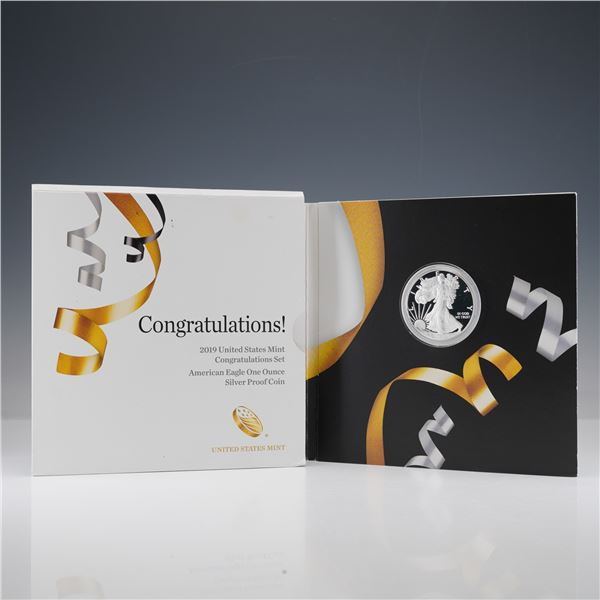 2019-W U.S. Mint Congratulations Set Silver Eagle Dollar One Oz. Proof Coin