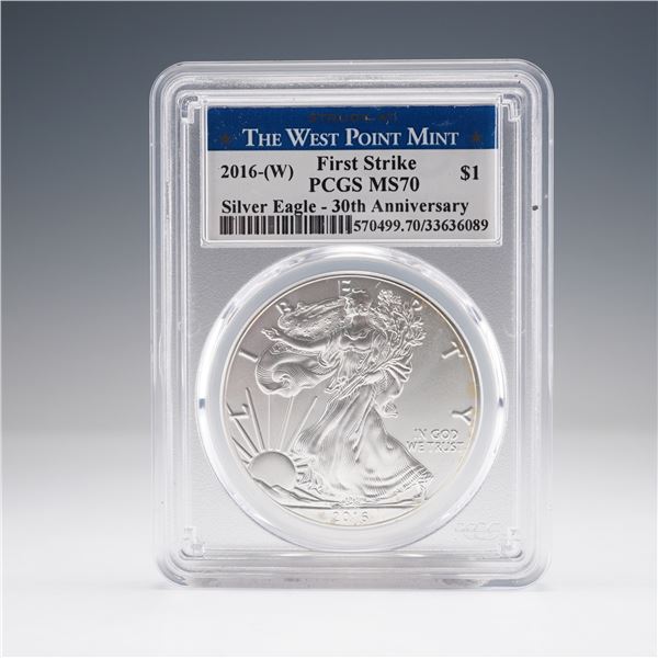 2016-(W) American Silver Eagle First Strike $1 Coin PCGS Graded MS70