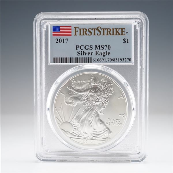 2017 American Silver Eagle First Strike $1 Coin PCGS Graded MS70