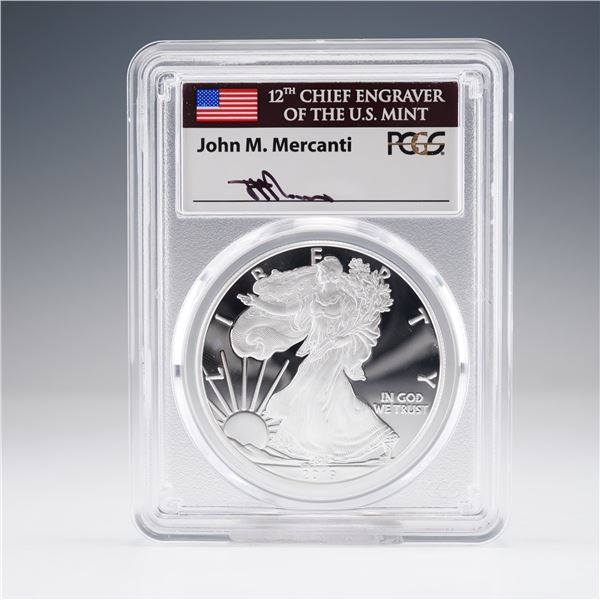 2019-W American Silver Eagle First Day Issue $1 Coin PCGS Graded PR70 DCAM