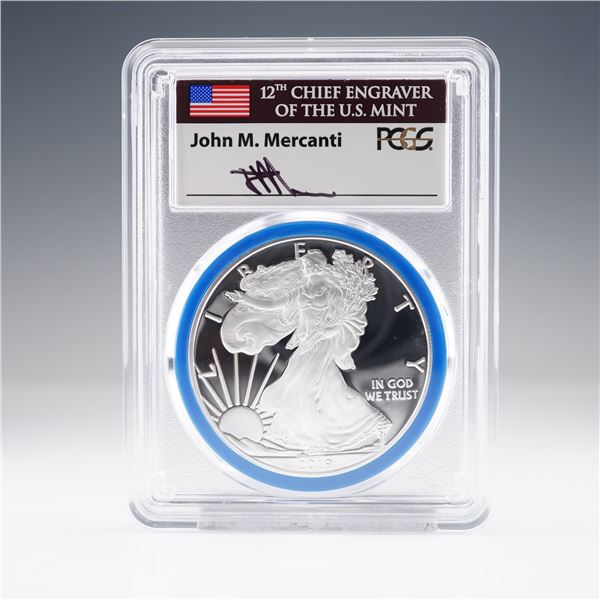 2019-W American Silver Eagle First Day Issue $1 Coin PCGS Graded PR70 DCAM