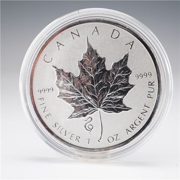 2013 Canada Silver Maple Leaf with Privy Snake One Ounce Coin