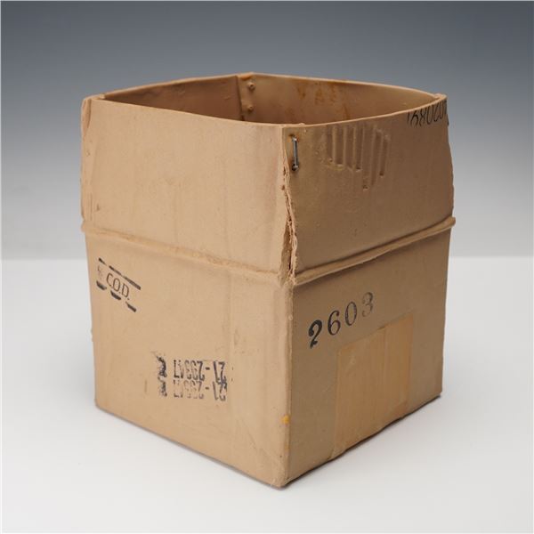 Michel Harvey  (b.1951) Ceramic Sculpture, Corrugated Shipping Box