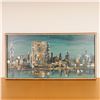 Image 2 : Mid-Century Modern Oil on Board Painting, Cityscape, Signed C. Balogh