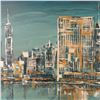 Image 3 : Mid-Century Modern Oil on Board Painting, Cityscape, Signed C. Balogh