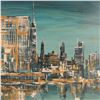 Image 4 : Mid-Century Modern Oil on Board Painting, Cityscape, Signed C. Balogh