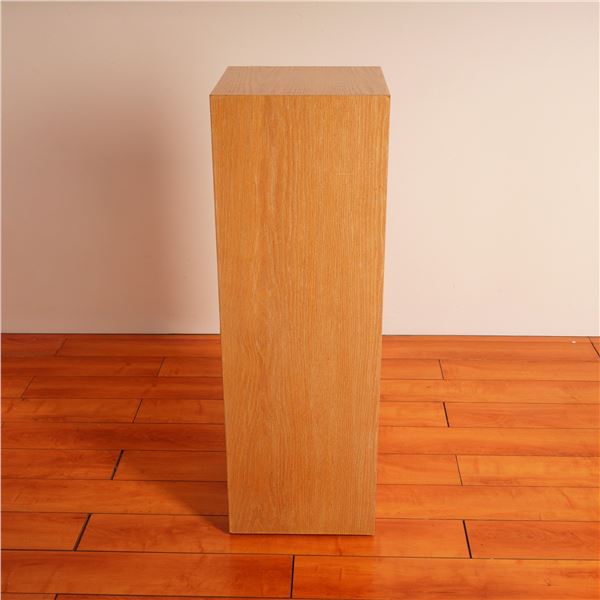 Mid-Century Modern Oak Wood Display Pedestal
