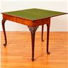 Image 4 : Georgian Mahogany Chippendale Game Table with Green Felt Top