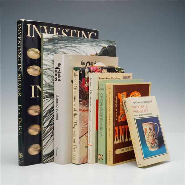 8pc Antique Collector Reference Books