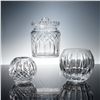 Image 1 : 3pc Cut Crystal Biscuit Barrel and Rose Bowls