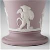 Image 8 : 2pc Wedgwood Lilac Jasperware Compote and Vase