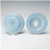 Image 2 : 3pc Wedgwood Blue and Cream Commemorative Jar and Ashtray