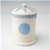 Image 6 : 3pc Wedgwood Blue and Cream Commemorative Jar and Ashtray