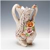 Image 1 : Capodimonte Italian Porcelain Swan & Floral Vase
