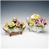 Image 1 : 2pc Nuova Capodimonte & Capodimonte Gilt Floral Centerpieces