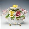 Image 5 : 2pc Nuova Capodimonte & Capodimonte Gilt Floral Centerpieces