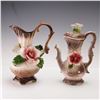 Image 1 : 2pc Nuova Capodimonte &Capodimonte Italian Porcelain Pitcher w/Cover & Ewer