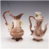 Image 2 : 2pc Nuova Capodimonte &Capodimonte Italian Porcelain Pitcher w/Cover & Ewer