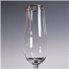 Image 3 : 4pc Martha Stewart Champagne Glass Set with Gold Rim
