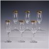Image 1 : 6pc Valencia Champagne Flutes, Hand Decorated with 24kt Gold