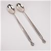 Image 1 : 2pc Georg Jensen Sterling Silver Ice Tea Spoons, Acorn