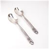 Image 1 : 2pc Georg Jensen Sterling Silver Fruit Spoons, Acorn