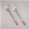 Image 1 : 2pc Georg Jensen Sterling Silver Pastry Forks, Acorn