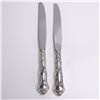 Image 1 : 2pc Alvin Sterling Silver Dinner Knives, French Scroll Pattern
