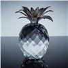 Image 1 : Swarovski Crystal Large Pineapple with Hammered Rhodium Leaves Figurine