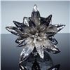 Image 2 : Swarovski Crystal Large Pineapple with Hammered Rhodium Leaves Figurine