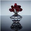 Image 1 : Swarovski Crystal SCS 15th Anniversary Figurine, 2002 Vase of Red Roses