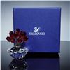 Image 5 : Swarovski Crystal SCS 15th Anniversary Figurine, 2002 Vase of Red Roses