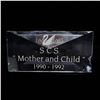 Image 3 : 2 Swarovski Mother & Child Crystal Figurine & Plaque, Care For Me