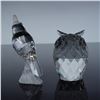 Image 2 : 2pc Swarovski Crystal Bird Figurines, Large Owl & Toucan