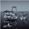 Image 1 : 2pc Swarovski Crystal Swan Figurines
