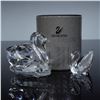 Image 5 : 2pc Swarovski Crystal Swan Figurines
