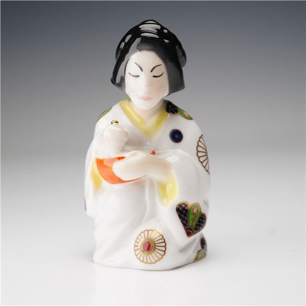 Royal Worcester Bone China Candle Snuffer, Japanese Girl