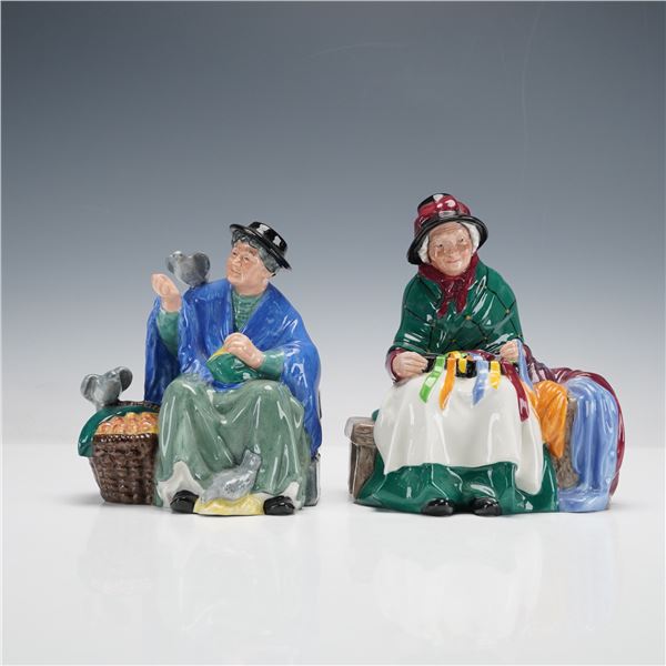 Royal Doulton Figurines, Tuppence A Bag HN2320 and Silks and Ribbons HN2017