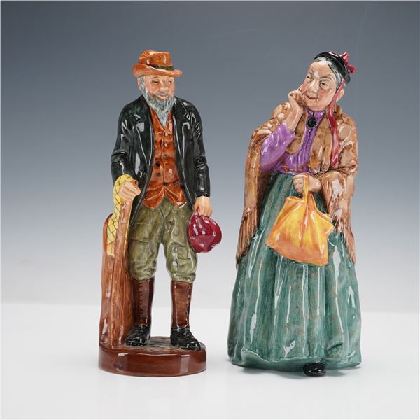 2pc Royal Doulton Figurines, The Gaffer HN2053 and Bridget HN2070