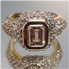 Image 2 : 14K Gold Ring with 1.25ct Lab Pink Diamond & 1.52ct Accent Diamonds