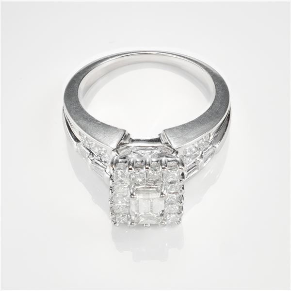 18K White Gold 1.00ctw Diamond Ring