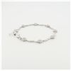 Image 2 : 14K White Gold 1.03ctw Diamond Bezel Cluster Bracelet