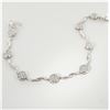 Image 3 : 14K White Gold 1.03ctw Diamond Bezel Cluster Bracelet