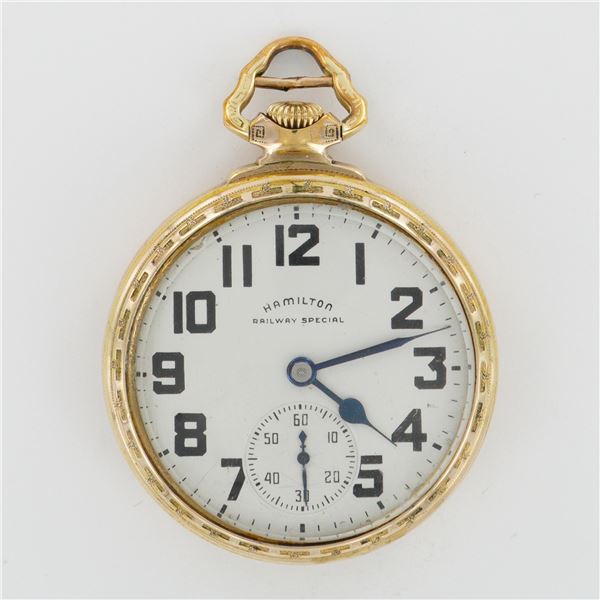 Hamilton Railway Special 992 16S 10K Gold Filled Cross Bar RR Pocket Watch