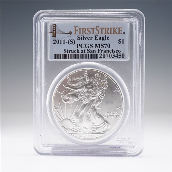 2011-(S) American Silver Eagle First Strike $1 Coin PCGS Graded MS70