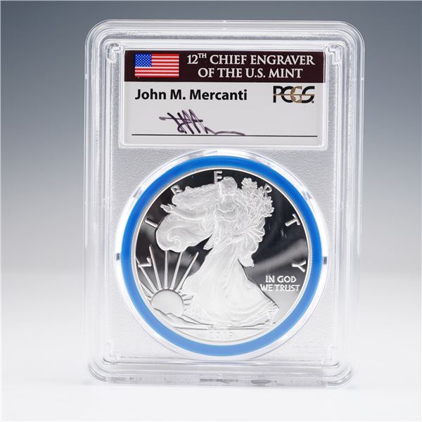 2019-W American Silver Eagle First Day Issue $1 Coin PCGS Graded PR70 DCAM