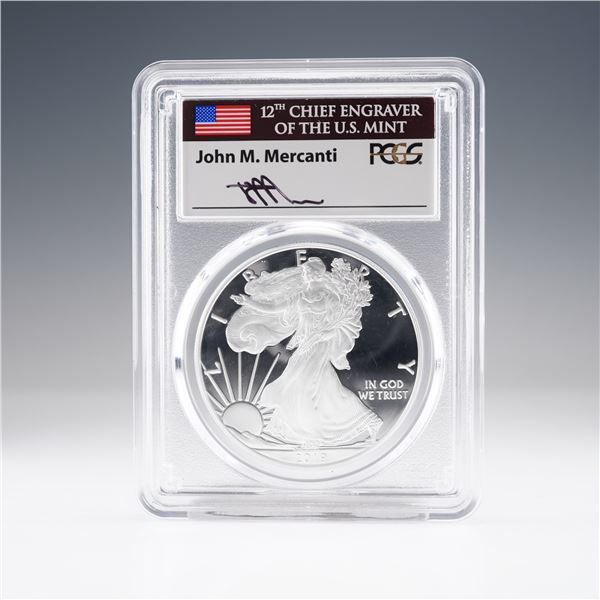 2019-W American Silver Eagle First Day Issue $1 Coin PCGS Graded PR70 DCAM