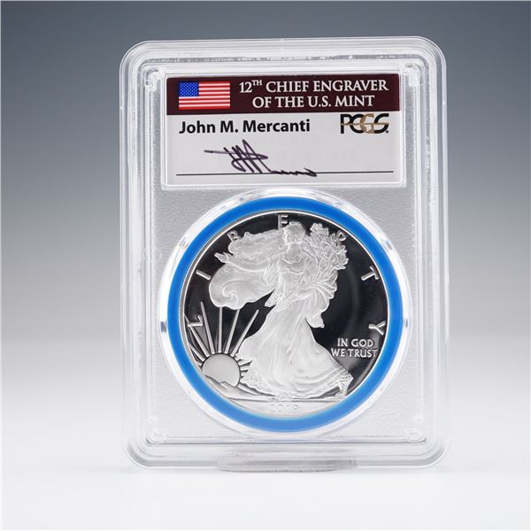 2019-W American Silver Eagle First Day Issue $1 Coin PCGS Graded PR70 DCAM