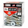 Image 1 : COBRA 491M PARAWEDGE 1/4X2 1 4”(25)